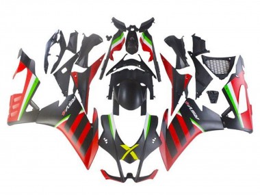 Buy 2016-2020 Matte Black Red Green Stripe Aprilia RSV4 1000 Motorcycle Fairings UK
