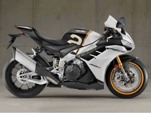 2021-2024 White Black Gold Aprilia RSV4 1100 Motorcycle Fairings UK