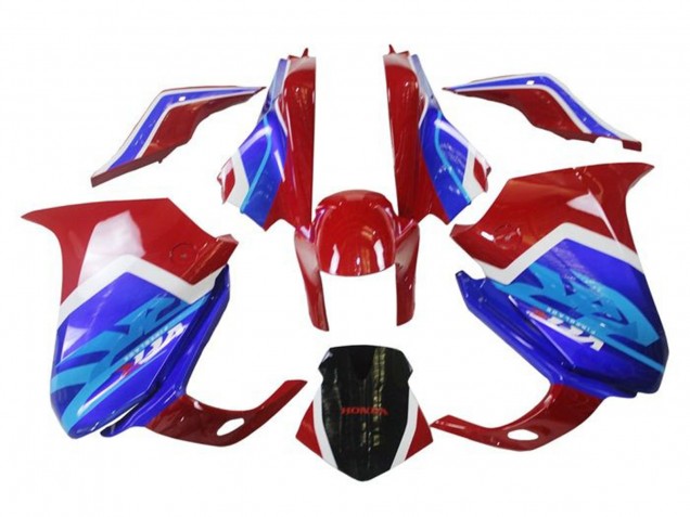 2010-2016 White Red Blue Honda VFR 1200 Motorcycle Fairings UK