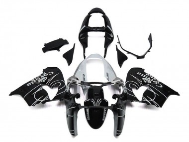 Buy 2002-2003 Glossy Black White Corona Extra Kawasaki ZX9R Motorcycle Fairings UK