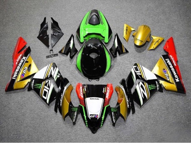 2004-2005 Gold Black Green White Red Kawasaki ZX10R Motorcycle Fairings UK