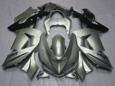 Buy 2006-2007 Silver Matte Black Kawasaki ZX10R Motorcycle Fairings UK