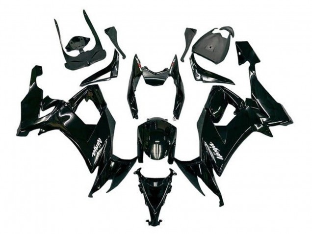 2008-2010 Glossy Black White Decal Kawasaki ZX10R Motorcycle Fairings UK