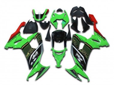 Buy 2008-2010 Green Black Red White Honeycomb Kawasaki ZX10R Motorcycle Fairings UK