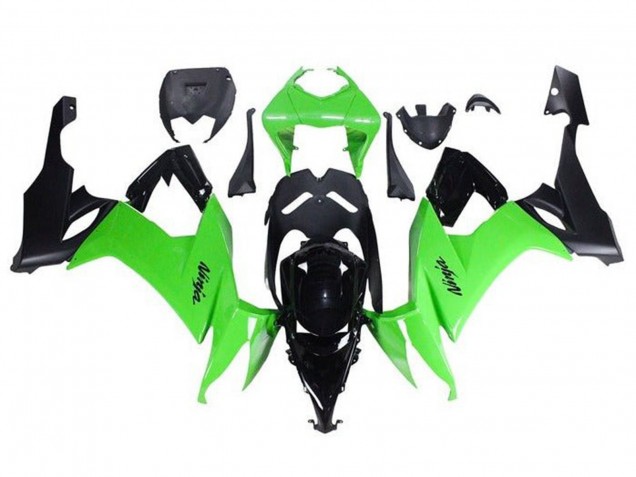 2008-2010 Green Black Kawasaki ZX10R Motorcycle Fairings UK