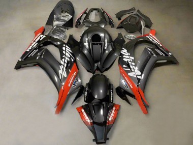 Buy 2011-2015 Faux Carbon Fiber Red White Kawasaki ZX10R Motorcycle Fairings UK