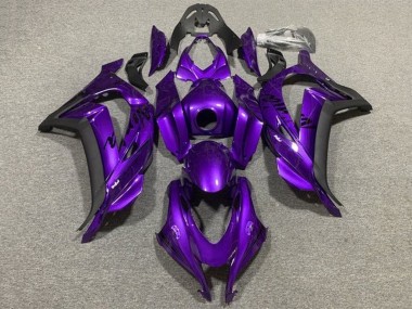 Buy 2011-2015 Purple Matte Black Kawasaki ZX10R Motorcycle Fairings UK