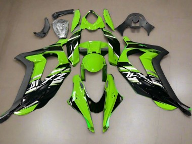 Buy 2016-2020 Green Glossy Black Kawasaki ZX10R Motorcycle Fairings UK