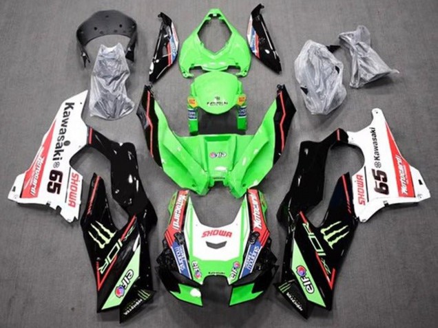 2021-2025 Green Black Red White Blue Showr Elf Monster 65 Kawasaki ZX10R Motorcycle Fairings UK