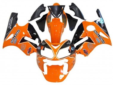 Buy 2000-2001 Orange Black White Maxton Kawasaki ZX12R Motorcycle Fairings UK