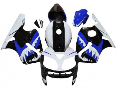 Buy 2000-2001 White Black Blue Shark Kawasaki ZX12R Motorcycle Fairings UK