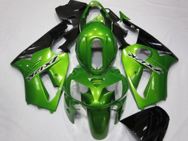 Buy 2002-2006 Green Glossy Black Kawasaki ZX12R Motorcycle Fairings UK