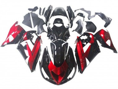 Buy 2006-2011 Red Glossy Black Kawasaki ZX14R ZZR1400 Motorcycle Fairings UK