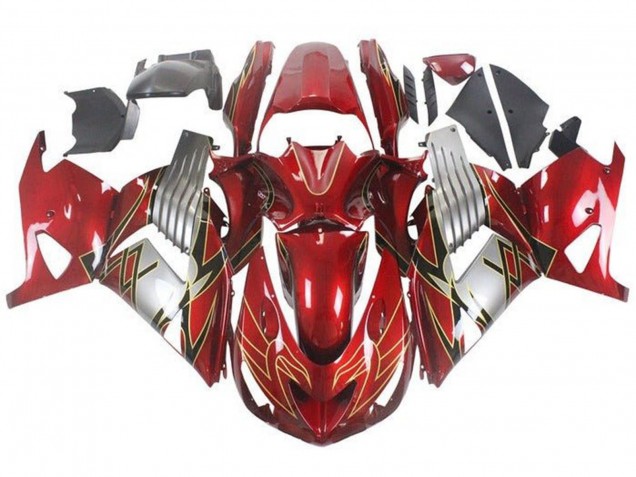 2006-2011 Red Silver Black Gold Kawasaki ZX14R ZZR1400 Motorcycle Fairings UK