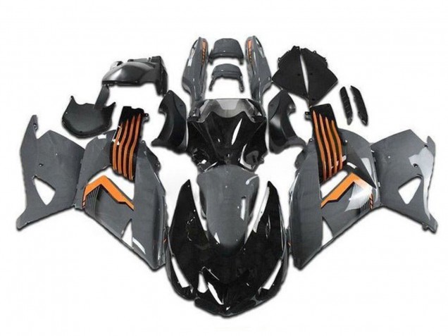 2006-2011 Grey Orange Black Kawasaki ZX14R ZZR1400 Motorcycle Fairings UK