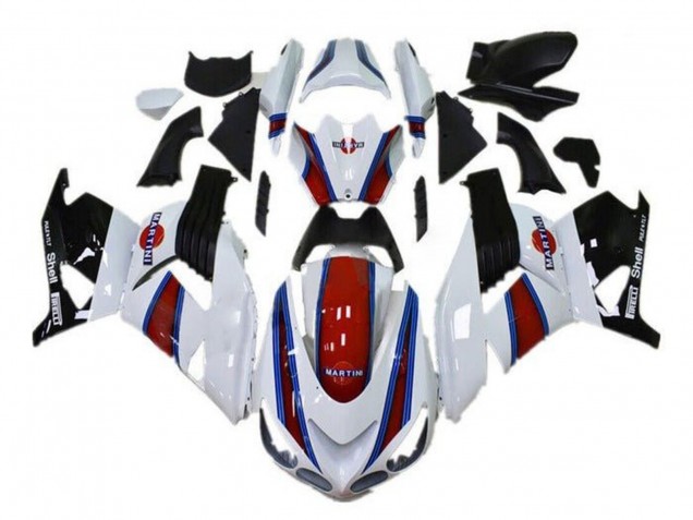 2006-2011 White Red Blue Black Martini Kawasaki ZX14R ZZR1400 Motorcycle Fairings UK
