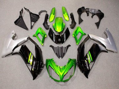 Buy 2012-2014 Green Black Silver Kawasaki Ninja ER6F Motorcycle Fairings UK