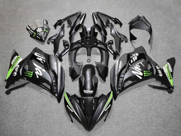 2017-2019 Matte Black Green White Monster Kawasaki Ninja 650 EX650 Motorcycle Fairings UK