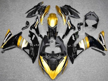 Buy 2017-2019 Gold Black White Kawasaki Ninja 650 EX650 Motorcycle Fairings UK