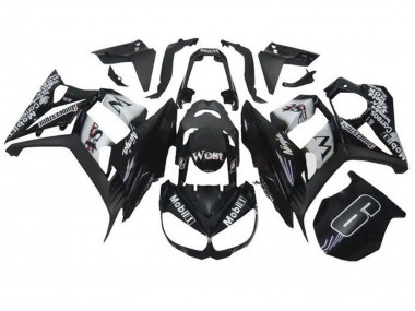 Buy 2010-2016 Glossy Black White Mobil West Kawasaki Z1000SX Motorcycle Fairings UK
