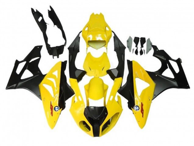 2009-2014 Yellow Matte Black BMW S1000RR Motorcycle Fairings UK