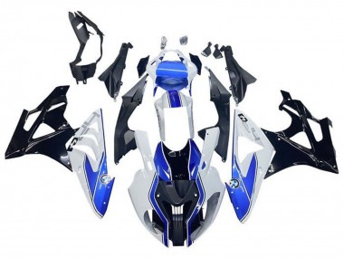 Buy 2009-2014 White Blue Glossy Black HP BMW S1000RR Motorcycle Fairings UK