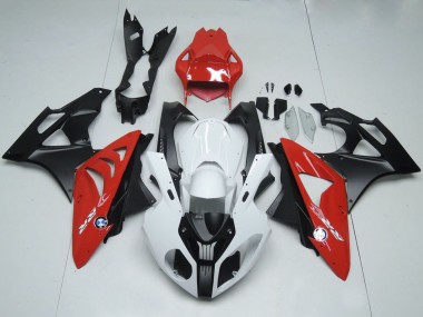 Buy 2009-2014 White Red Matte Black BMW S1000RR Motorcycle Fairings UK
