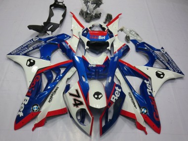 Buy 2009-2014 White Red Blue GoldBet BMW S1000RR Motorcycle Fairings UK