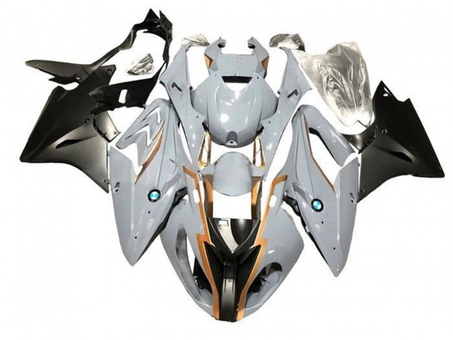 2015-2016 Nardo Grey Gold Matte Black BMW S1000RR Motorcycle Fairings UK