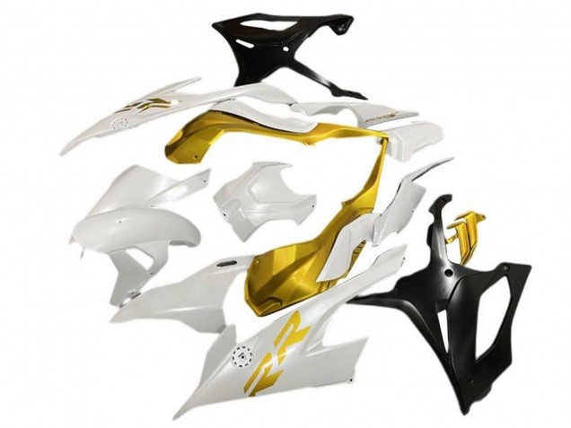2019-2022 White Gold Matte Black BMW S1000RR Motorcycle Fairings UK