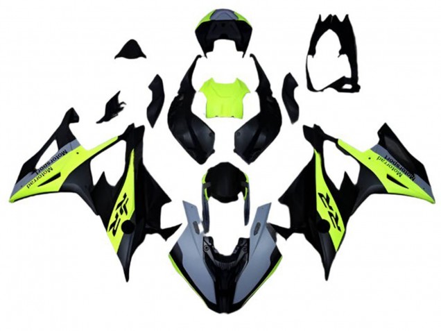 2019-2022 Matte Black Grey Neon Yellow BMW S1000RR Motorcycle Fairings UK