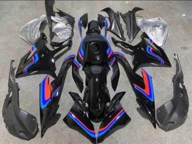 Buy 2019-2022 Black Double Blue Red BMW S1000RR Motorcycle Fairings UK