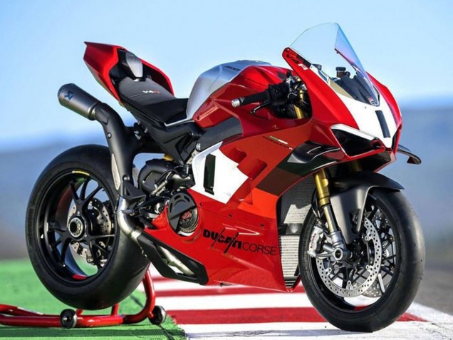 2022-2024 Silver White Red Corse Ducati Panigale V4 V4S Motorcycle Fairings UK