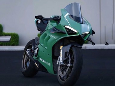 Buy 2020-2021 Matte Green White Ducati Panigale V4 V4S Motorcycle Fairings UK