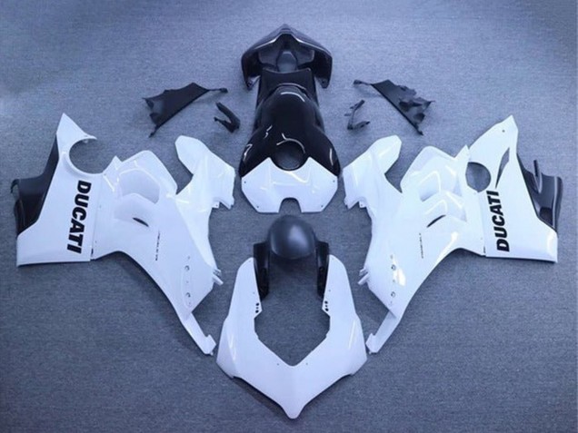 2020-2021 White Glossy Black Ducati Panigale V4 V4S Motorcycle Fairings UK