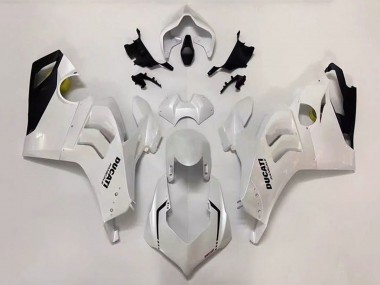 Buy 2020-2021 Pearl White Glossy Black Ducati Panigale V4 V4S Motorcycle Fairing UK