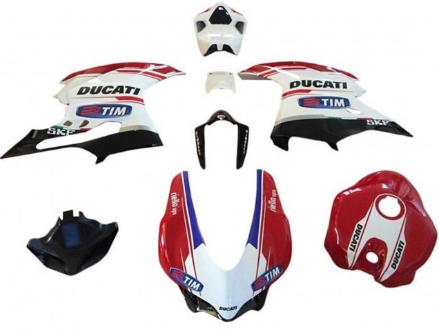 2015-2020 White Red Blue Glossy Black Tim Ducati 959/1299 Motorcycle Fairings UK