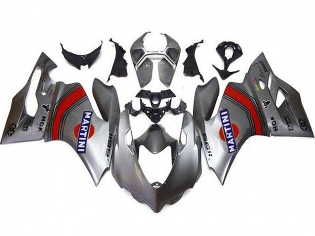 2011-2014 Silver Red Blue Martini Ducati Panigale 1199 Motorcycle Fairings UK