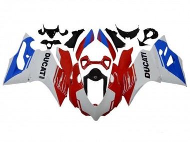 Buy 2011-2014 White Red Blue Ducati Panigale 1199 Motorcycle Fairings UK