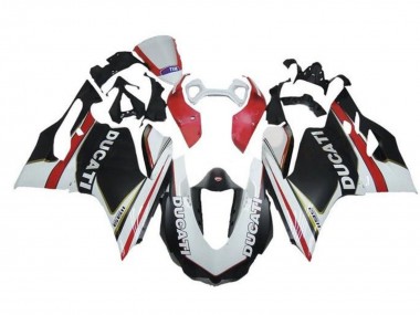 Buy 2011-2014 White Red Matte Black Ducati Panigale 1199 Motorcycle Fairings UK