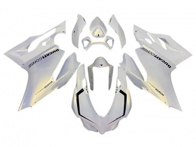 2011-2014 Pearl White Corse Ducati Panigale 1199 Motorcycle Fairings UK