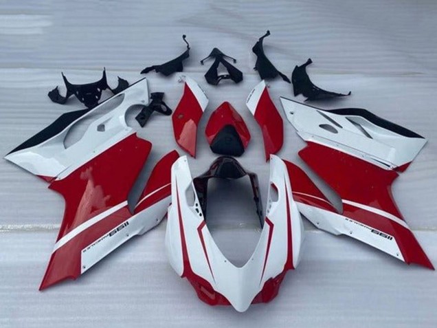 2011-2014 White Red Glossy Black Ducati Panigale 1199 Motorcycle Fairing UK