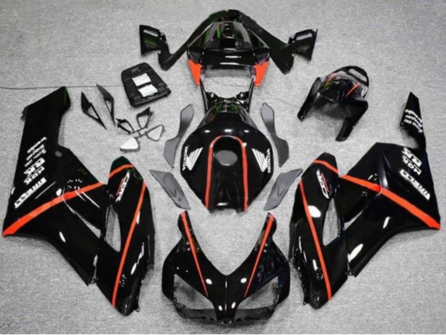2004-2005 Glossy Black Red Stripe Honda CBR1000RR Motorcycle Fairings UK