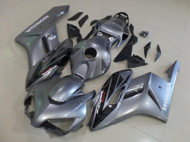 Buy 2004-2005 Silver Glossy Black Stripe Honda CBR1000RR Motorcycle Fairings UK