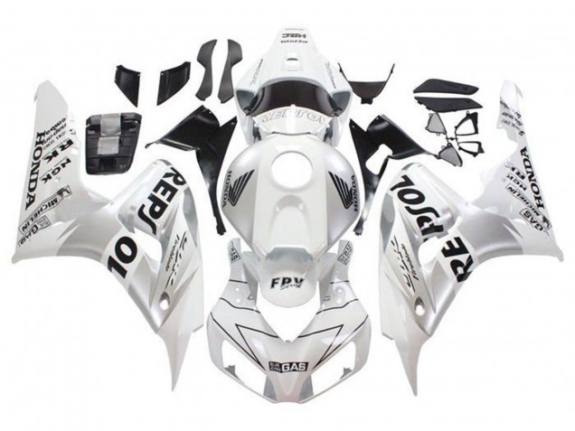 2006-2007 White Silver Black Repsol Honda CBR1000RR Motorcycle Fairings UK
