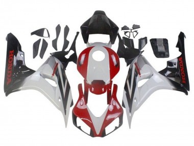 Buy 2006-2007 White Red Glossy Black Fade Honda CBR1000RR Motorcycle Fairings UK