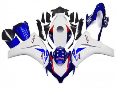 Buy 2008-2011 White Red Blue Star HRC Honda CBR1000RR Motorcycle Fairings UK