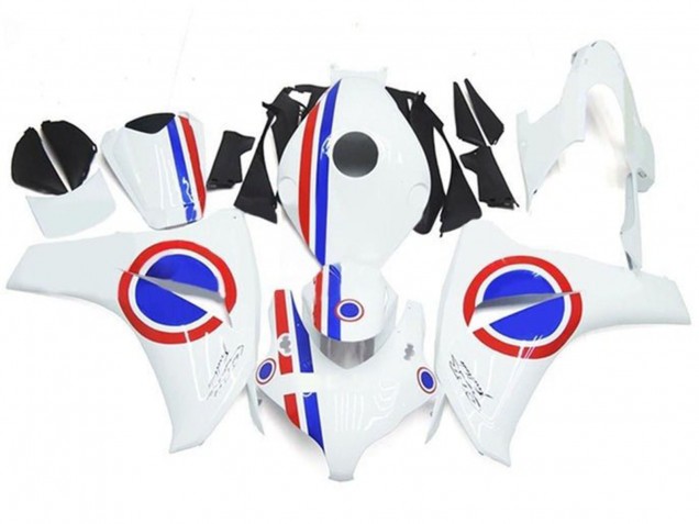 2008-2011 White Red Blue Stripe Honda CBR1000RR Motorcycle Fairings UK