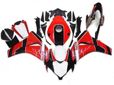 Buy 2008-2011 Red White Glossy Black Stripe Honda CBR1000RR Motorcycle Fairings UK