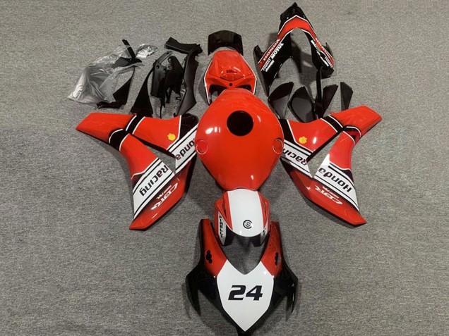 2008-2011 Red White Glossy Black 24 Honda CBR1000RR Motorcycle Fairings UK